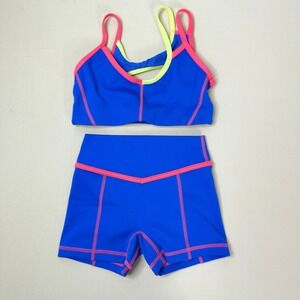 Jo+Jax Beat Dance Set Royal Blue Neon Pink Yellow Child Medium YM Stage
